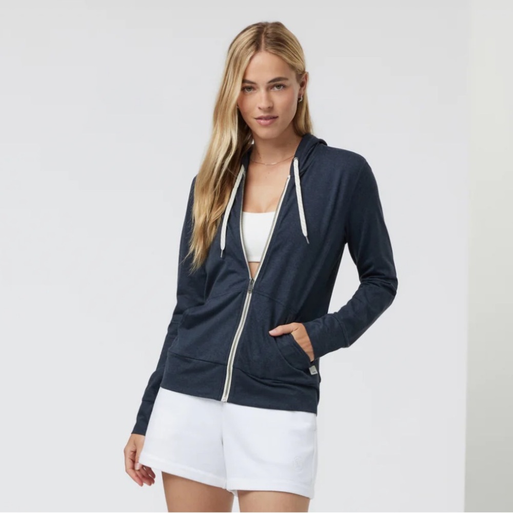 Women's Vuori Halo Performance Navy Hoodie Jacket - Medium